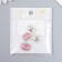 Decor for creativity Metal "Medallion octagonal" pale pink crystal rhinestones 2x1.5cm