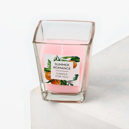Aromatic candle in a glass "Summer Romance": melon, 6.8 x 8 cm.-5