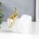 Souvenir brass, quartz "abstraction. Man in a cloak, sits on the mountain" 13x7x15 cm