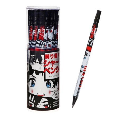 Mechanical pencil 2.0 mm Manga Anime 2, with a grinder