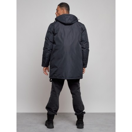 Extensive male winter park, size 50, dark blue color-3