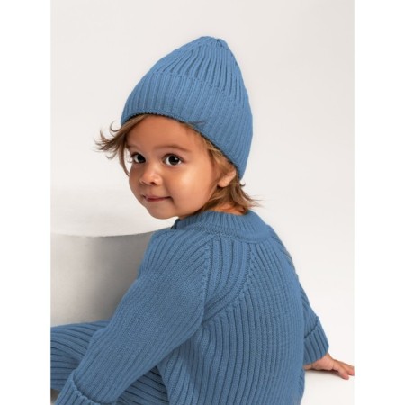 Knitted Knot Killed with a cap Amarobaby Pure Love Tot, height 62 cm, blue color-18