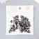 Decor for creativity plastic "Butterfly, black and beige wings" 2.5x3.2 cm