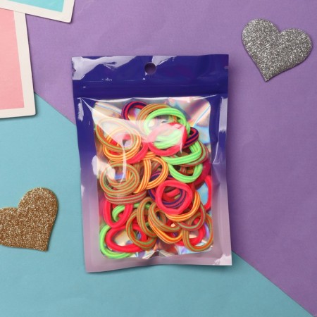 Hair elastic band "Sport strip" (set of 50 pieces) strip, 2.5 cm, mix