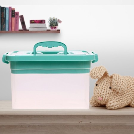 Storage container with a lid and liner 6.5 l, the color of dusty blue-3
