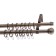 Double-rowing cornice, telescopic 160-300 cm, tip "Bologna", color old gold