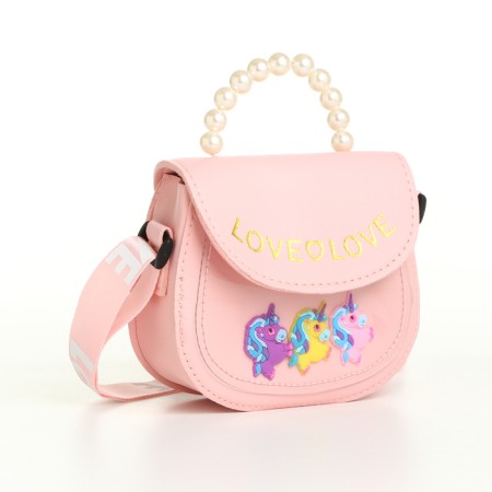 Baby bag on the valve, pink color