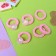 Hair gum "Tenderness" (set 6 pcs) Moon, 2 cm, pink