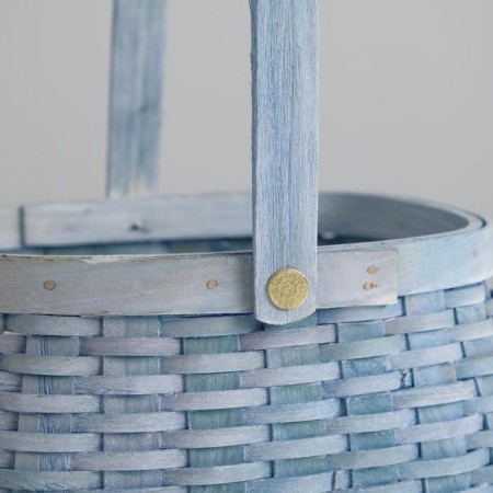 Wicker basket, sequoia, 17.5x15x11.5/23.5 cm, blue-2