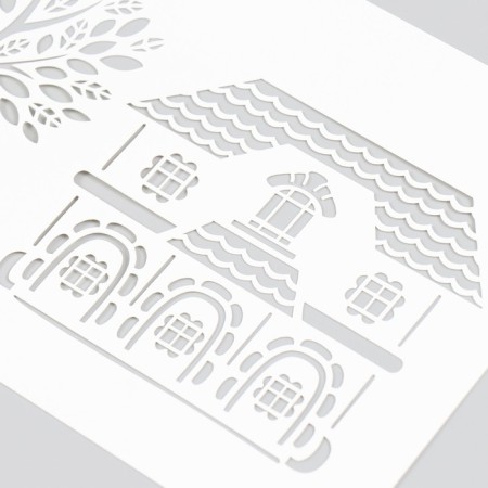 Plastic stencil "House" 16x24 cm-2