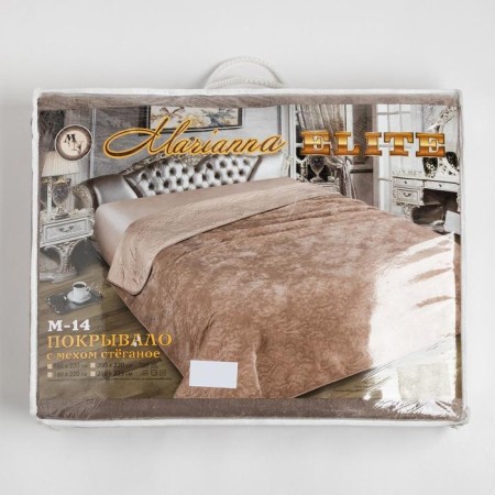 Elite blanket with fur, size 225x250 cm, PE100%-3