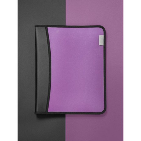 A4 lightning folder, 2 departments, calligrata, 350 x 282 x 33 mm, plastic, 4 pockets, business class, lilac metallic-3