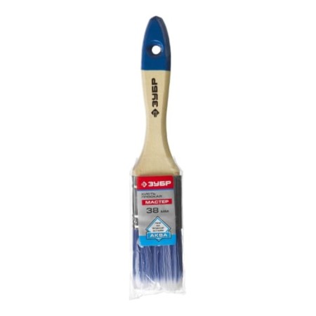 Brush flat bison 4-01007-038, artificial bristles, wooden pen, 38mm-1