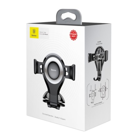 Automobile holder Baseus Osculum Type, 4.0 "6.5", black, on a suction cup-4