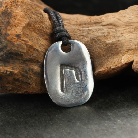 Amulet "Scandinavian runes", rune Uruz 21x29mm, metallic-1