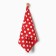 Towel 35x60cm peas, red, waffle, 120 g/m, HL100%