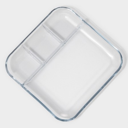 Menzhitsa from heat -resistant glass for baking, 4 sections-3