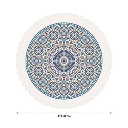 The tablecloth “Circular flowering”, round, Saten, D = 150 cm-1
