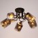 Chandelier 10101/5 5x60W E27, black/amber, 56x56x28 cm