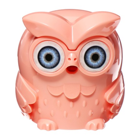 Mechanical sharpener with container owl peach-2