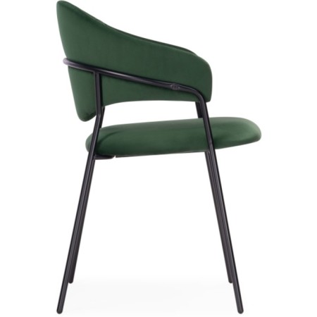 Chair on the metal frame Runso metal/velor, black/green 57x56x82 cm-2