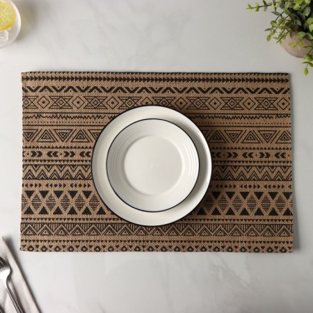 Serving napkin on the table "Old", 44.6 × 29.5 cm, black color-4