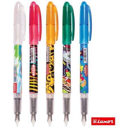 Fright pen Luxor Ink Glide, 1 cartridge, blue ink, MIX case-5