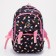 A backpack, a lightning department, 2 outer pockets, 2 side pockets, black color