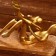 Souvenir "Mamino Happiness" aluminum, tree 20.3x7.6x13.3 cm (gold coating)