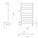 Domoterm electric heated towel rail "Cuba" P10, 500x1000 mm, right, chrome