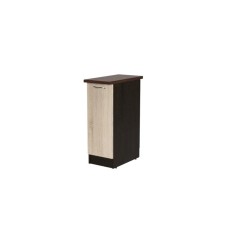 Wardrobe Paul Sabrina, 300x600x850, with 1 door, wenge/oak sonoma/Douglas Dark
