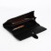 Women's wallet on the button, black color