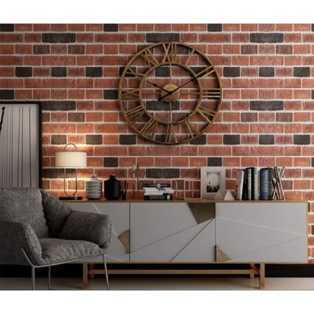 Wall clock, series: loft, "talent", discrete move, D-60 cm-3
