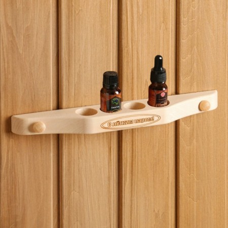 Shelf for oil "with light steam", 4 holes, 31x2.5x4 cm