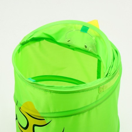 A basket for storing toys "dinosaurus" with handles and a lid, 55 x 33 x 33 cm, green-7