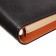 Organizer on the rings, A5 format, 90 sheets, line, with a knife, cover of the leather mix