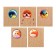 Notebook of 48 sheets in the Circle cage, cardboard cover, cutting, block 60 g/m2, mix