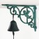 Bell souvenir cast iron "Angel in a circle" Green 22x7x16.2 cm