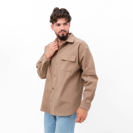 Men's shirt mist overSize size 54, beige-3
