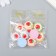 Decor for creativity plastic "Dessert with strawberries" set 10 pcs mix 2.1x2.1 cm