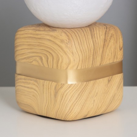 Table lamp "Alehandra" 1x40W E14 under wood/gold 11x11x23cm-3