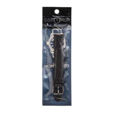 Solomon watch strap 18 mm, genuine leather, L-20 cm, brown-3