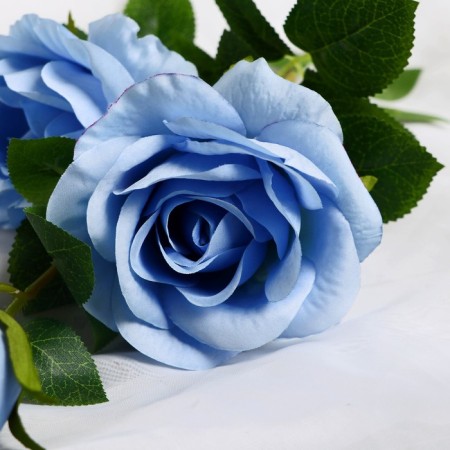 Artificial flowers "Webly rose" d-10 cm 67 cm, blue-1