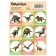 Paper stickers "dinosaurs", with coloring on the back, 11 × 15.5 cm