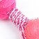 Toy for dogs 3-in-1 "Hippo": cable, soft with a squeak, tpr ball, 20 cm, pink