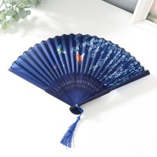 Fan wood, textiles h = 21 cm 
