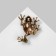 Brooch "Frog" chess, black and white color in black gold