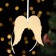 Christmas tree decoration "Angel Wings", MDF, 9x9 cm