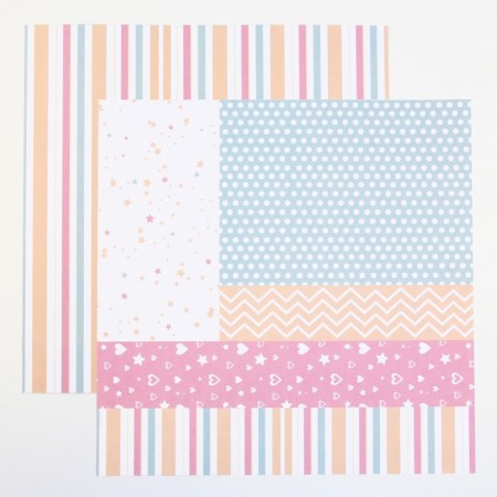 A set of paper for scrapbooking "Bright geometry", 12 sheets, 30.5 x 30.5 cm, 180 g/m²-11