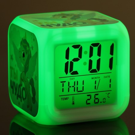 Electronic clock-a-aircraft "You are a miracle", with illumination-10